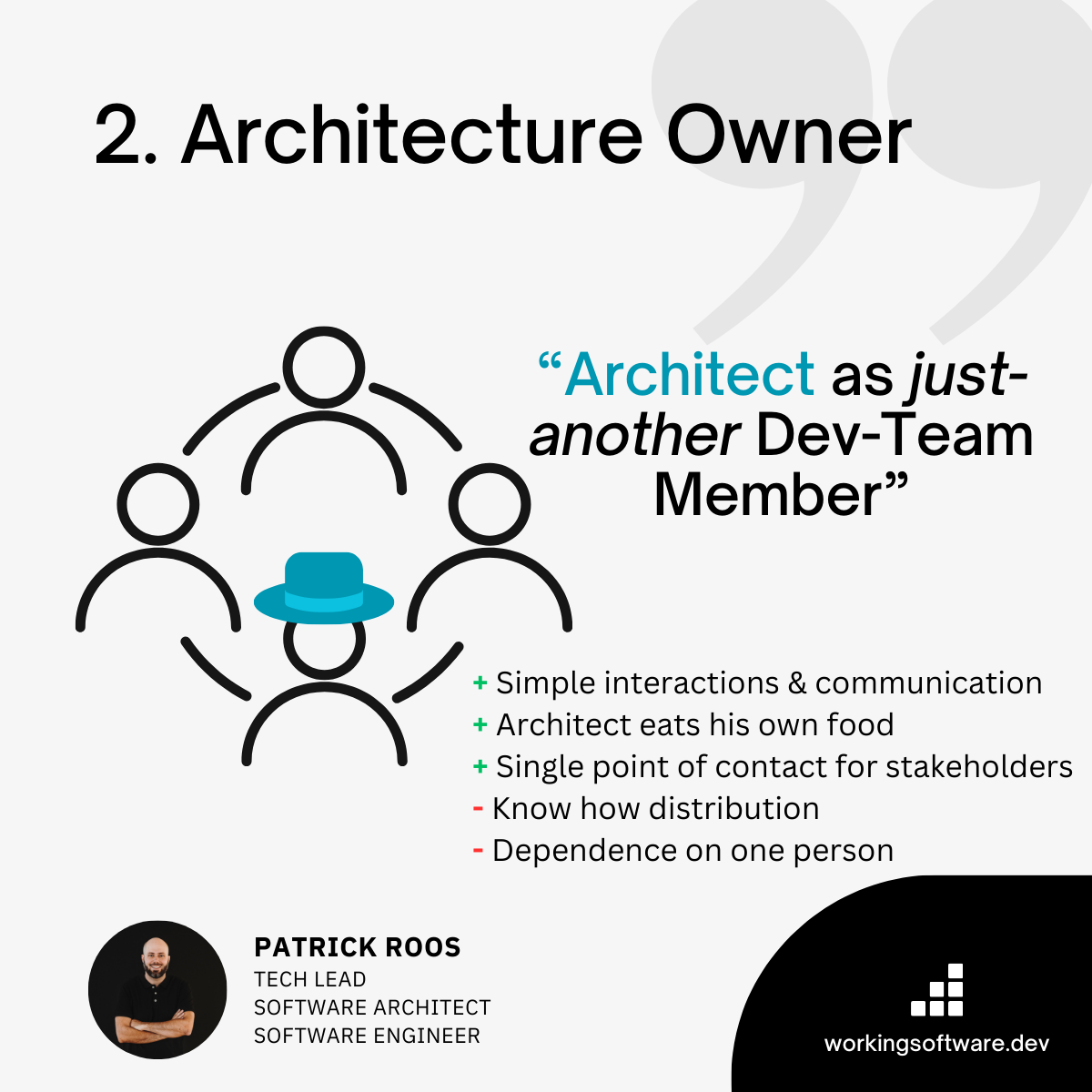 Four Types Of The Software Architect's Role in Product Teams
