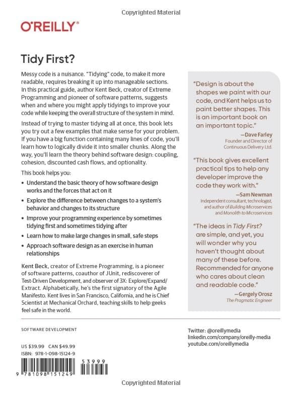 Tidy First? A Summary of Kent Beck's Book on Empirical Software Design