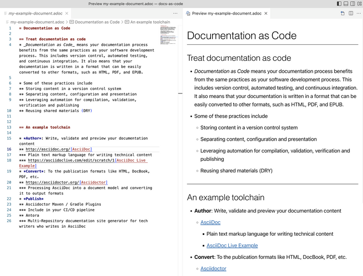 Documentation as Code with Visual Studio Code